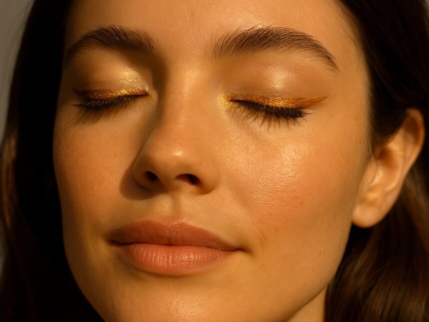 Sun-Kissed Eyeliner: Το χρυσό ή μπρονζέ περίγραμμα που φωτίζει το βλέμμα