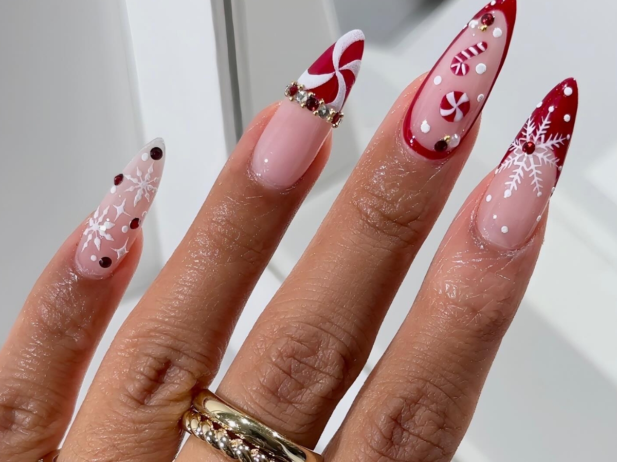 Candy Cane Nails, το trend που έχει κατακτήσει το Instagram