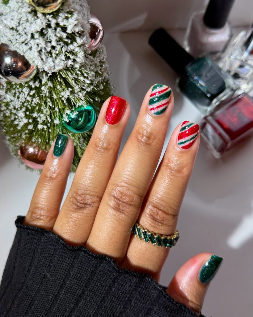 Candy Cane Nails, το trend που έχει κατακτήσει το Instagram