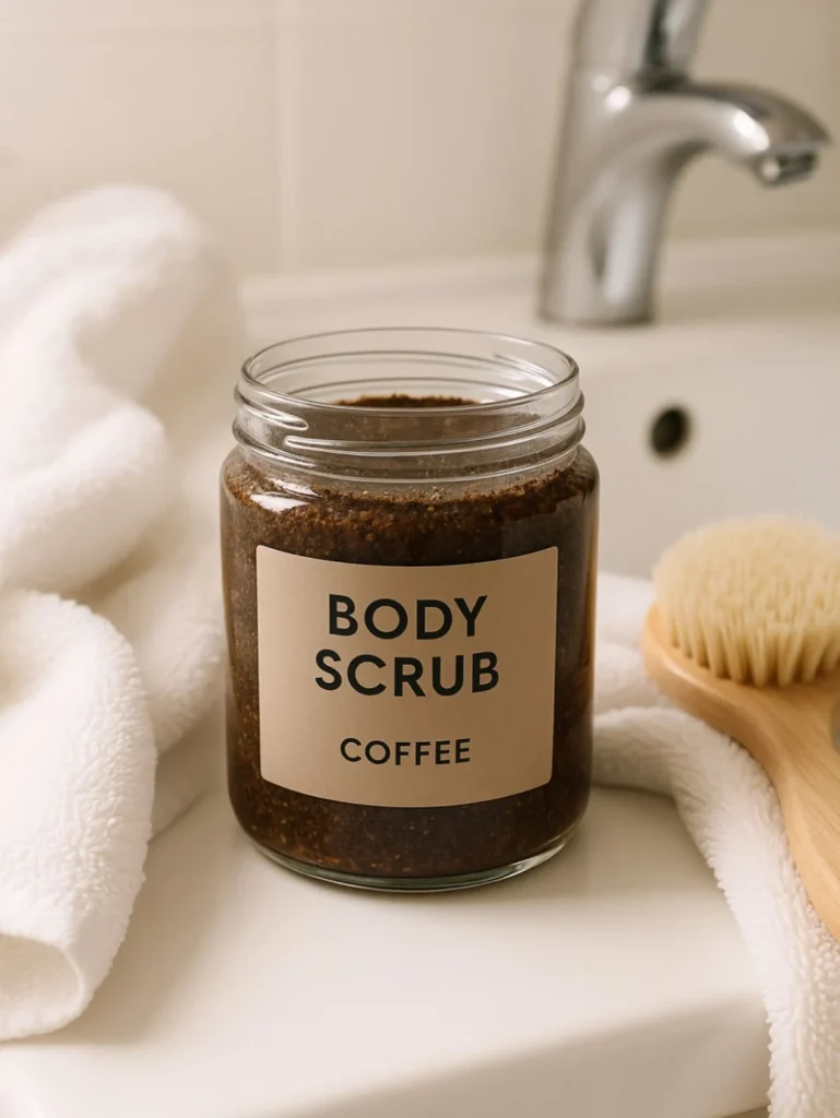 Χειμωνιάτικο diy scrub σώματος με καφέ για λαμπερή επιδερμίδα