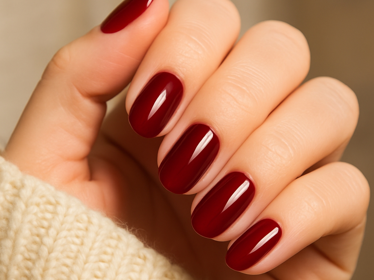 Cranberry nails για λαμπερό και εορταστικό χειμερινό στιλ