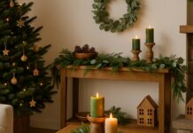 Χριστουγεννιάτικη διακόσμηση με φυσικό στυλ: Ιδέες με πράσινο και ξύλο που ζεσταίνουν τον χώρο