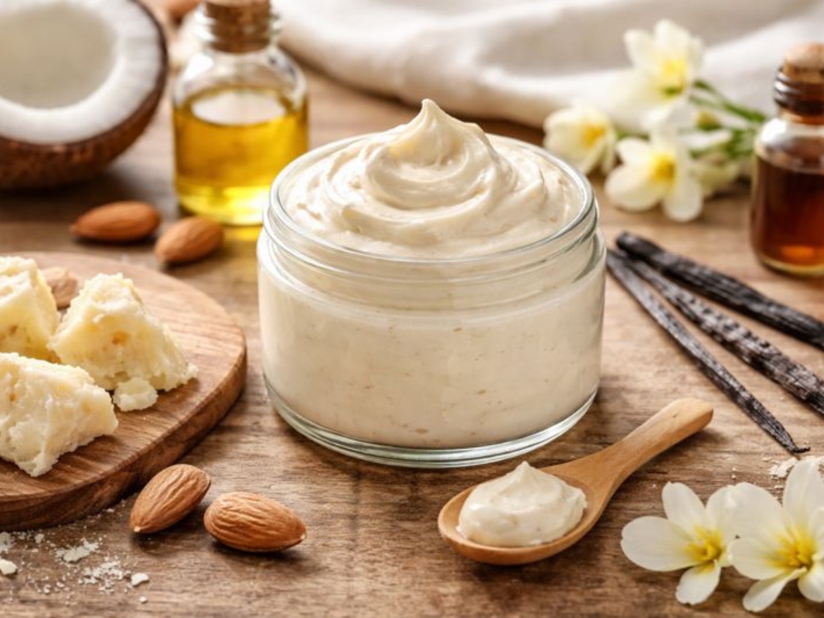 DIY body butter με βανίλια και shea: Ενυδατική κρέμα για όλο το σώμα