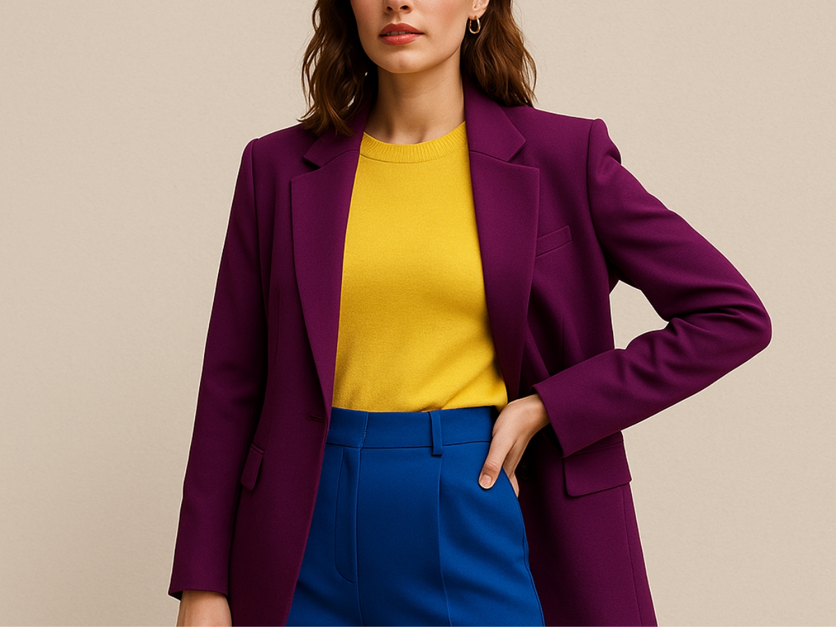 Τολμηρές χρωματικές παλέτες στη μόδα: damson purple, lyons blue και celestial yellow που ξεχωρίζουν