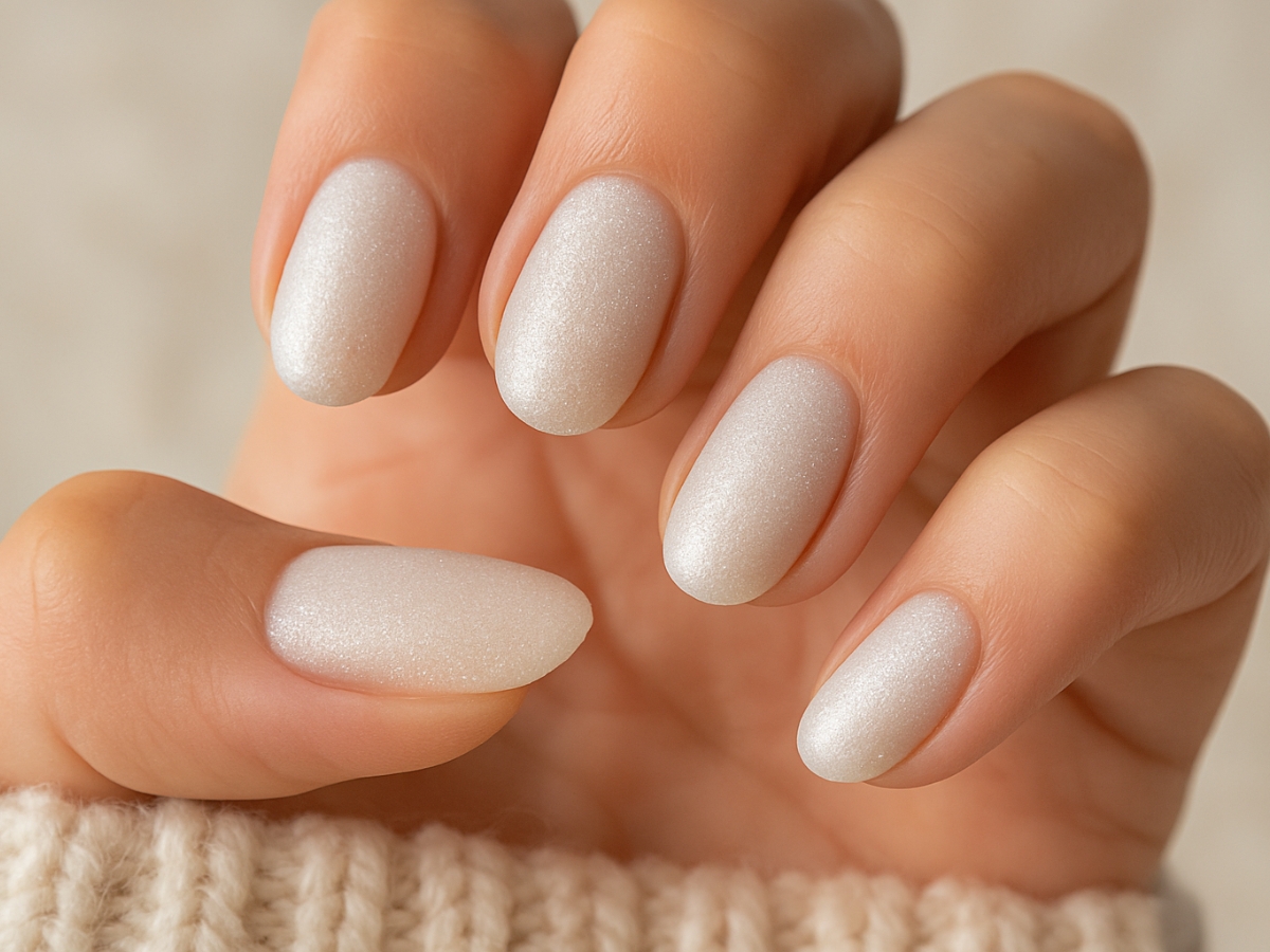 Frosted nails για γιορτινή κομψότητα: Η διακριτική τάση που λάμπει τον Δεκέμβριο