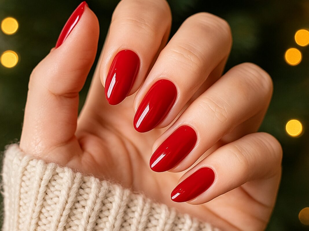 Κόκκινα νύχια που αποπνέουν γιορτινή κομψότητα – Ιδέες και τάσεις για το 2025
