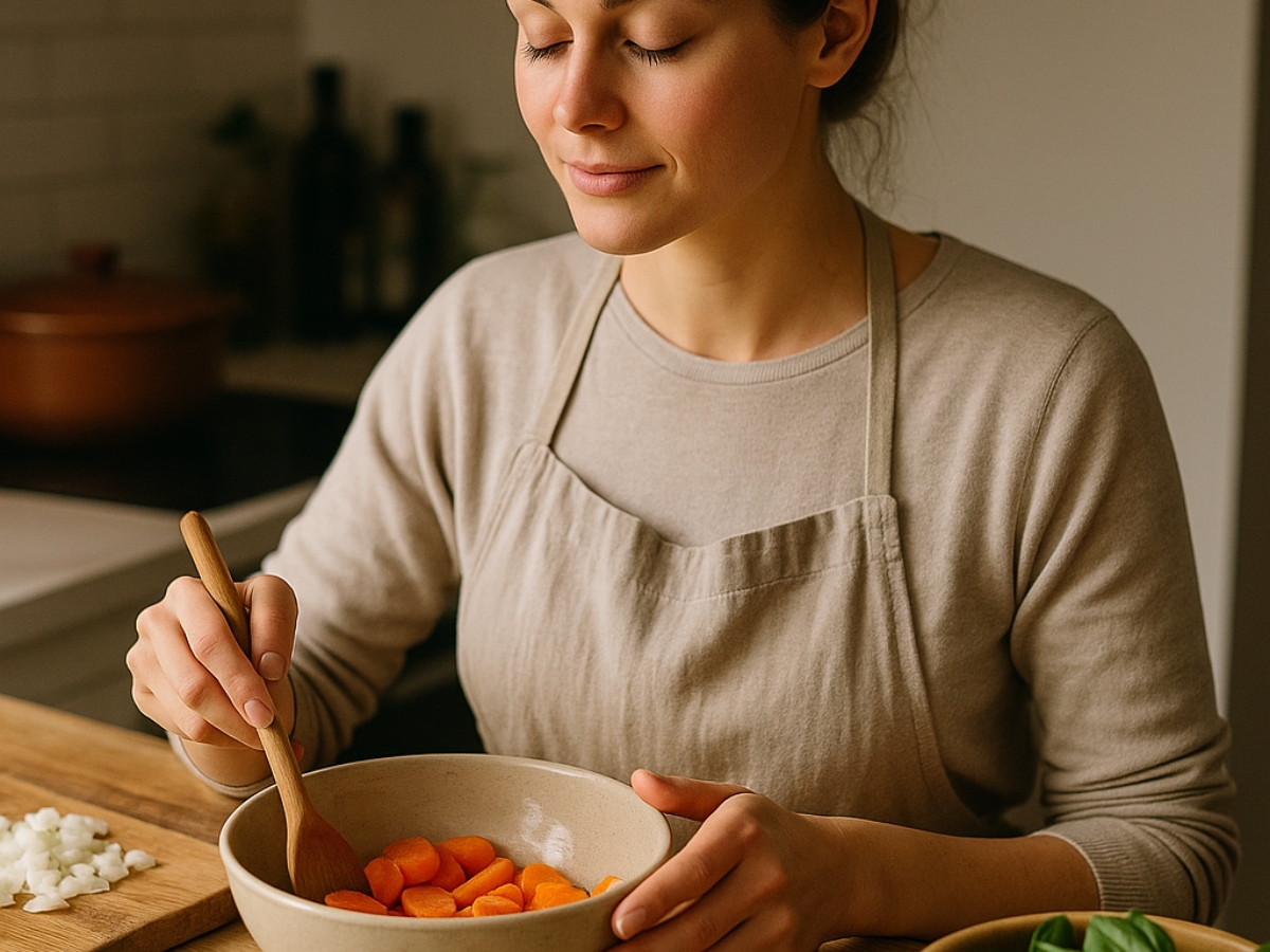 Ηρεμία στην κουζίνα: Πώς η ενσυνειδητότητα μετατρέπει το μαγείρεμα σε πράξη αυτοφροντίδας