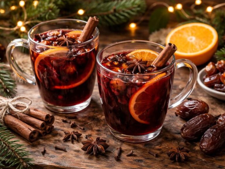 Ζεστό κρασί χωρίς ζάχαρη με χουρμάδες και μπαχαρικά – Υγιεινό mulled wine για τα Χριστούγεννα