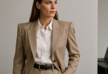 Office tailoring 2026: σύγχρονο power dressing με ζώνες και έντονους ώμους