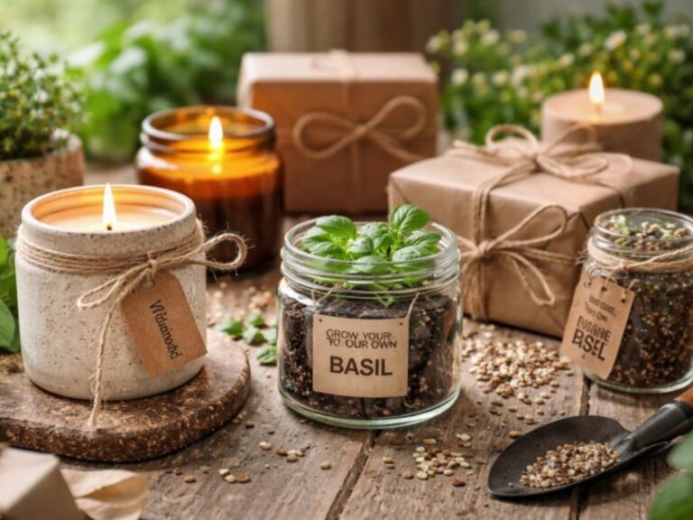 Οικολογικά δώρα με νόημα: Επαναχρησιμοποιούμενα κεριά και βαζάκια με σπόρους για βιώσιμες επιλογές