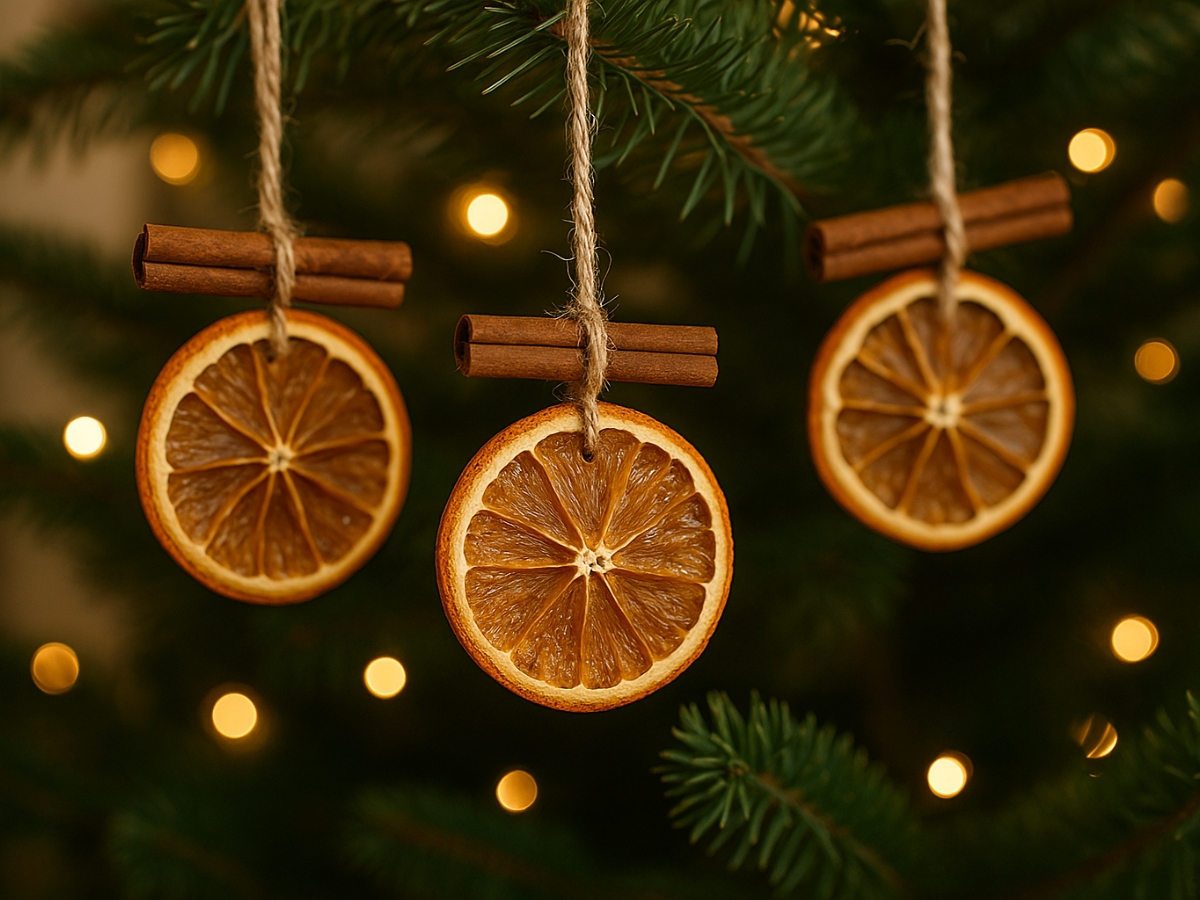 Χειροποίητα χριστουγεννιάτικα στολίδια με αποξηραμένο πορτοκάλι και κανέλα - Φυσική ζεστασιά για το σπίτι