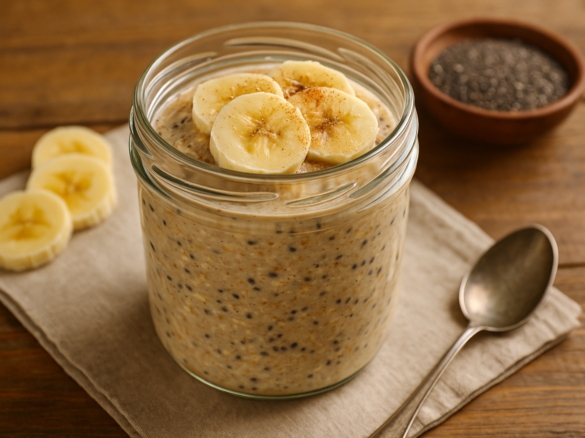 Overnight oats με κανέλα και chia, θρεπτικό πρωινό που χαρίζει σταθερή ενέργεια όλη μέρα