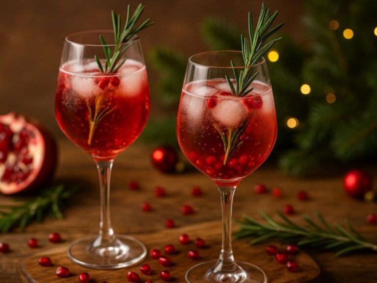 Χριστουγεννιάτικα κοκτέιλ με ρόδι και δεντρολίβανο, γιορτινές συνταγές χωρίς πολλή ζάχαρη