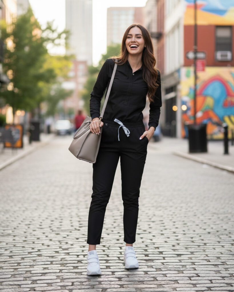 Total black με χαρακτήρα - Πώς το μαύρο σύνολο αποκτά ενδιαφέρον