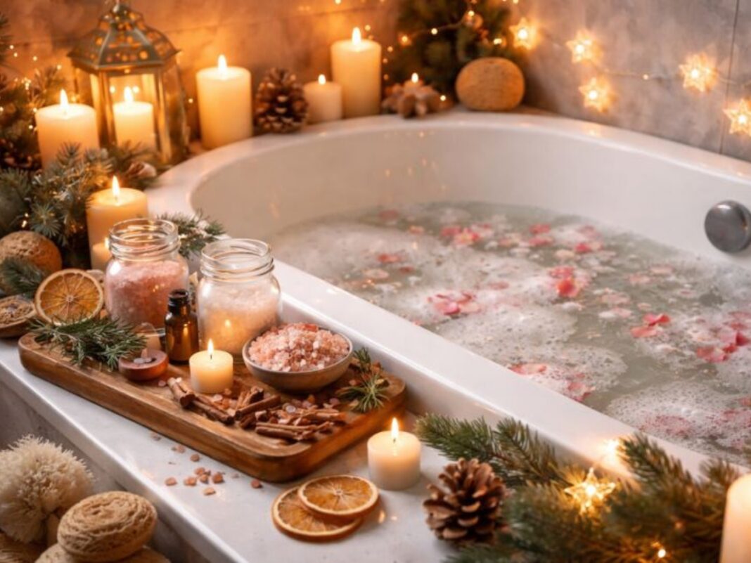 Χαλαρωτικό μπάνιο πριν τα γιορτινά τραπέζια: ιδέες με άλατα και αιθέρια έλαια