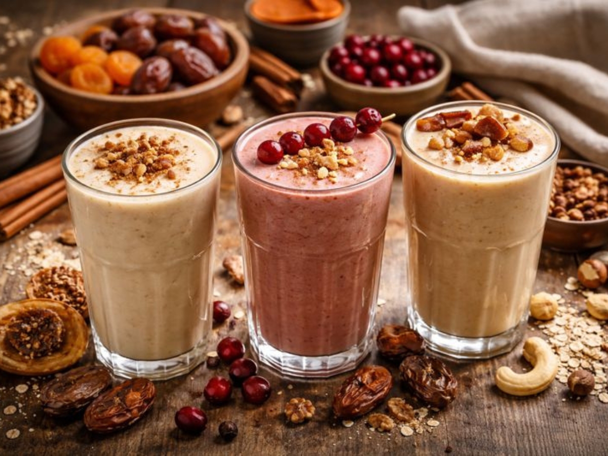 Χειμωνιάτικα smoothies με αποξηραμένα φρούτα και καρύδια: θρεπτικά ροφήματα
