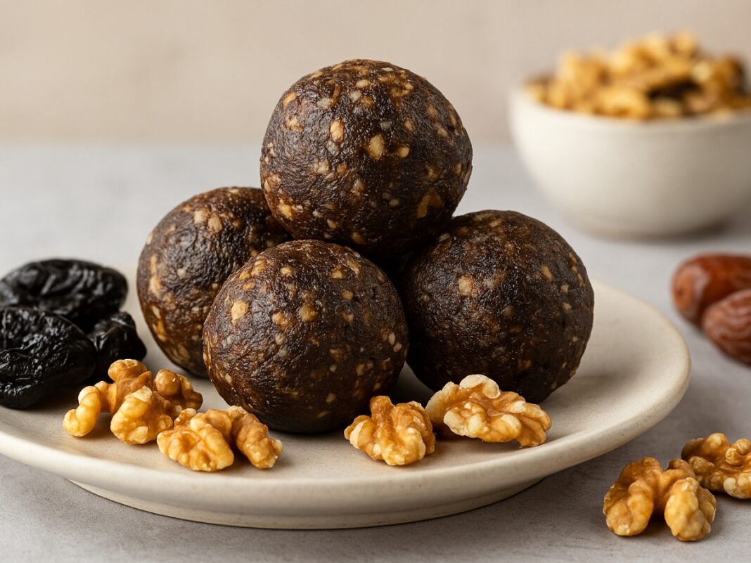 Υγιεινά γλυκά με δαμάσκηνα και καρύδια, φυσική γλυκύτητα χωρίς ζάχαρη