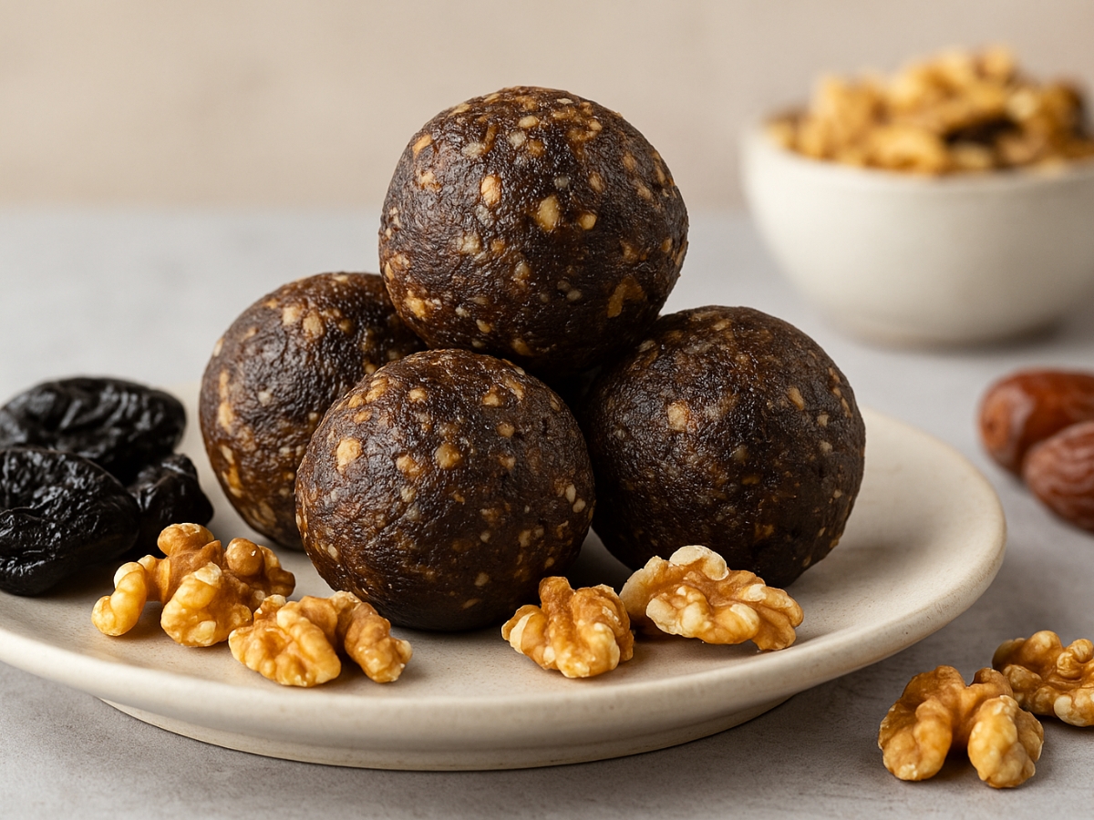 Υγιεινά γλυκά με δαμάσκηνα και καρύδια, φυσική γλυκύτητα χωρίς ζάχαρη