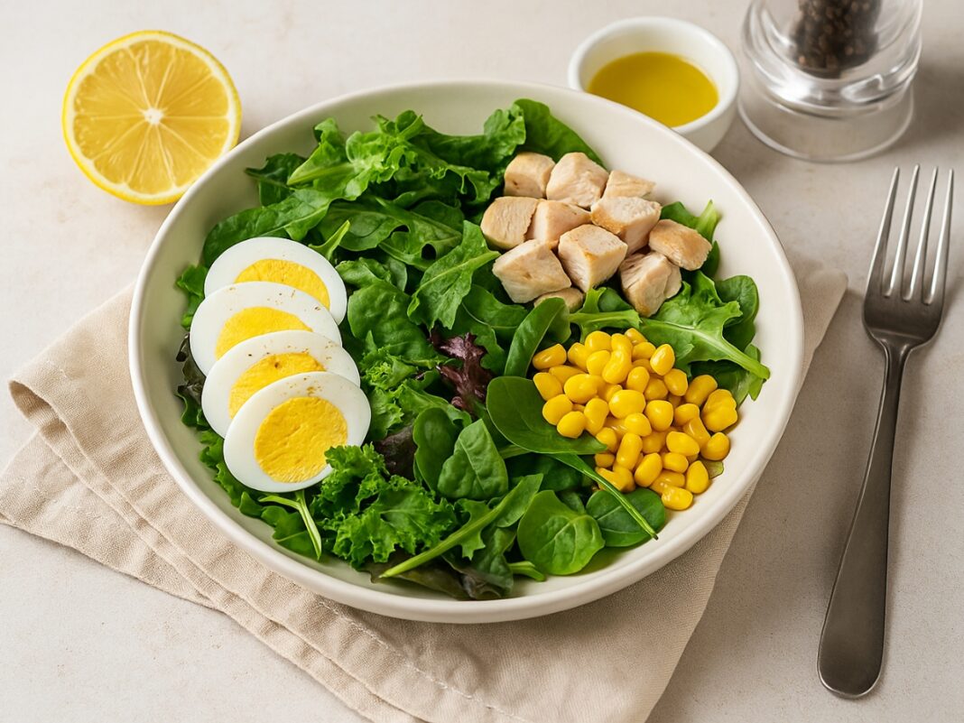 Θρεπτική σαλάτα για ελαφρύ μεσημεριανό, γεμάτη γεύση και ενέργεια