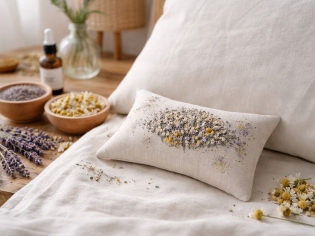 DIY αρωματικό μαξιλαριού για ένα ήρεμο ύπνο