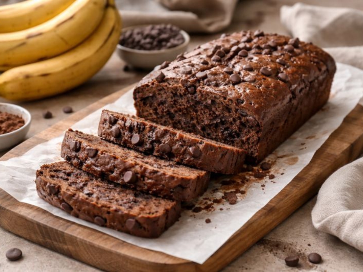 Chocolate banana bread με σοκολάτα: Το πιο ζουμερό κέικ μπανάνας για κάθε στιγμή