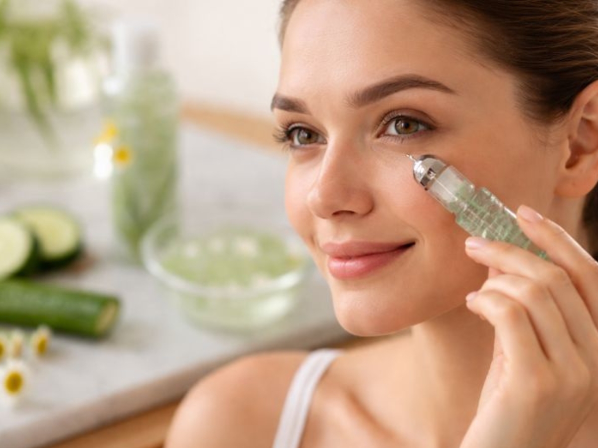 DIY roller ματιών με κρύο gel για ξεκούραστη όψη