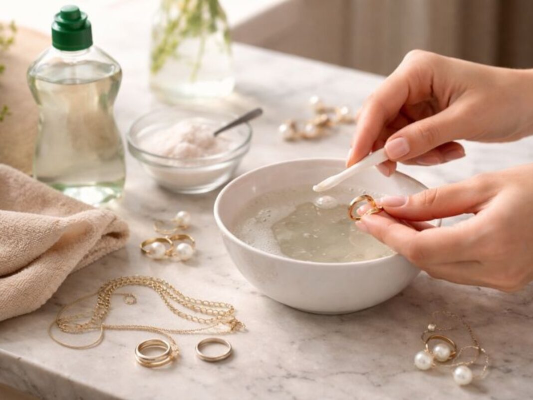 DIY καθαριστικό κοσμημάτων με ήπια υλικά