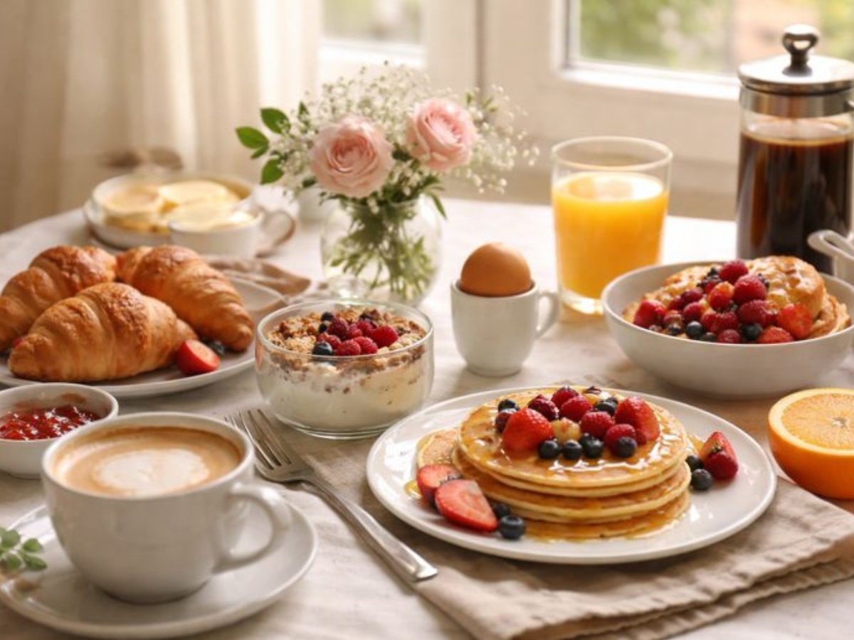 Πρωινό Κυριακής με ρομαντική διάθεση και απλά υλικά