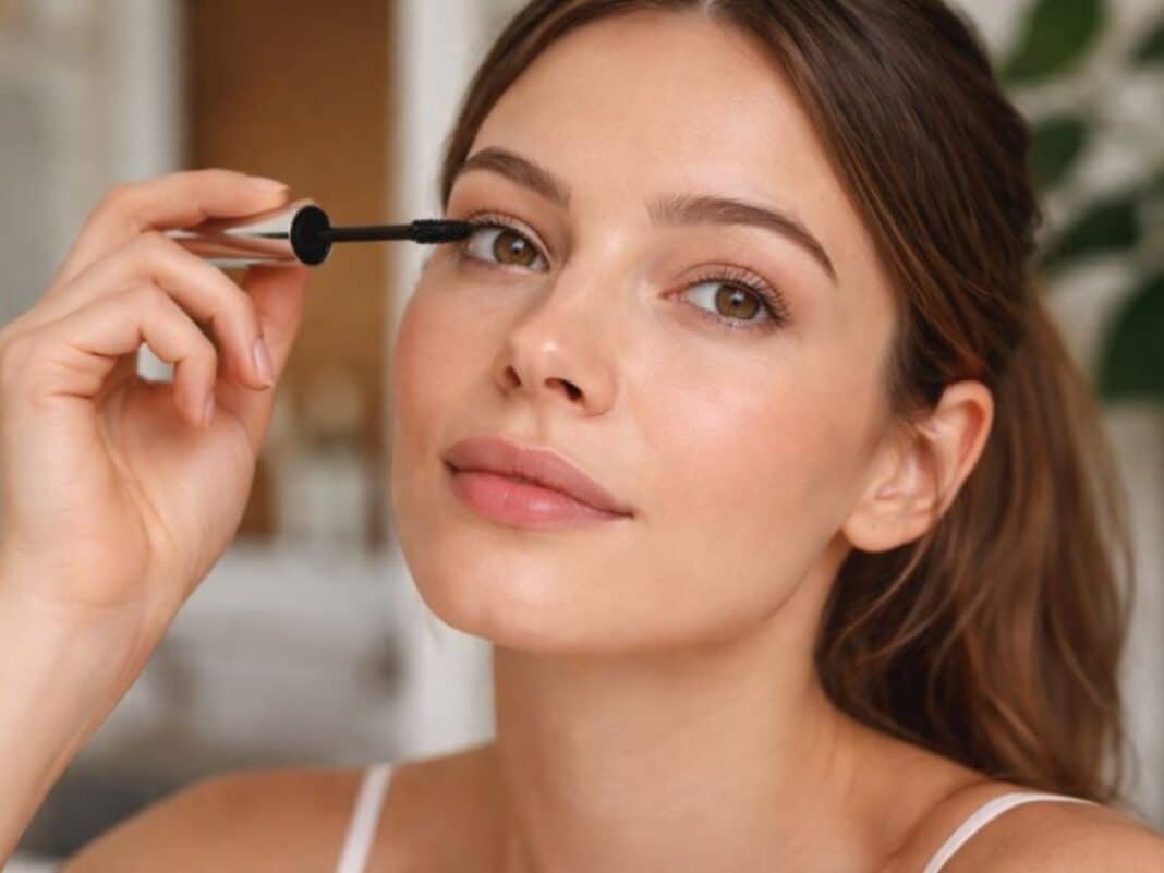 Μάσκαρα μόνο στις άνω βλεφαρίδες γιατί δείχνει πιο καθαρό