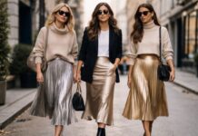 Metallic skirts: φορέστε τις μεταλλικές φούστες και μετά τις γιορτές