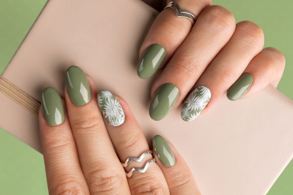 Soft olive nails: το γήινο χρώμα που δείχνει σύγχρονο
