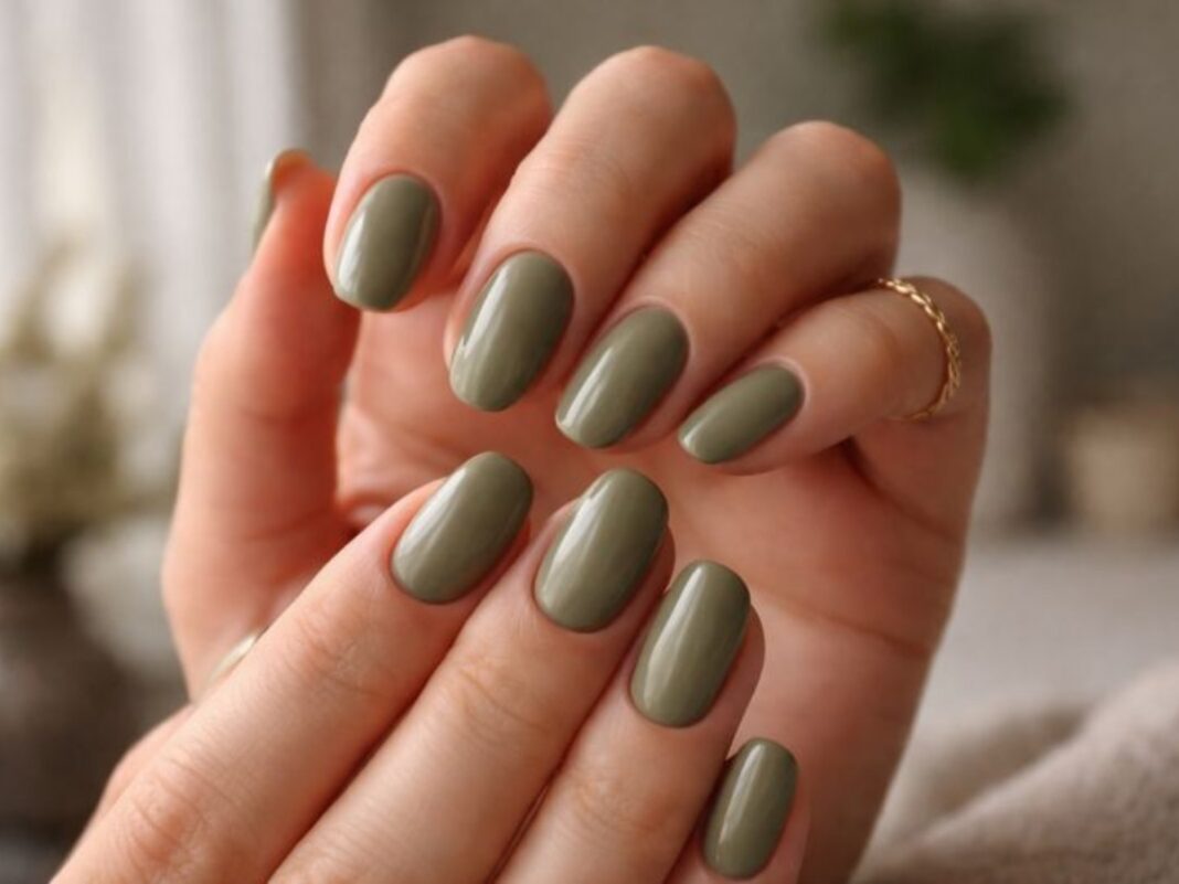 Soft olive nails: το γήινο χρώμα που δείχνει σύγχρονο
