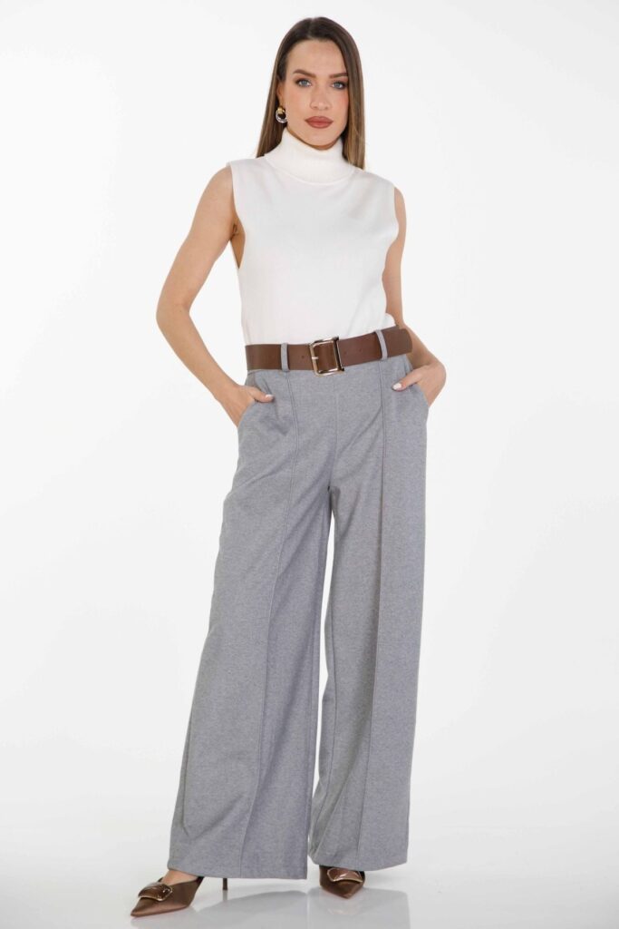 Παντελόνια με ραφή μπροστά: το κόψιμο που μακραίνει το πόδι