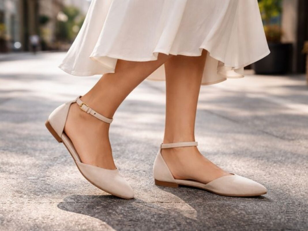 Παπούτσια με λεπτό λουράκι στον αστράγαλο για καθημερινό περπάτημα