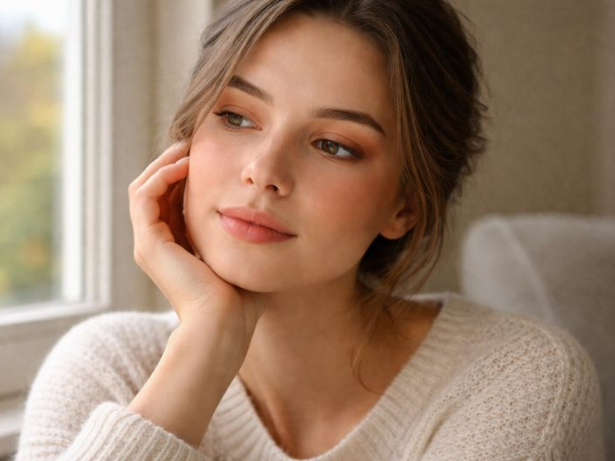 Μονόχρωμο μακιγιάζ σε ροδακινί τόνους για ξεκούραστο πρόσωπο