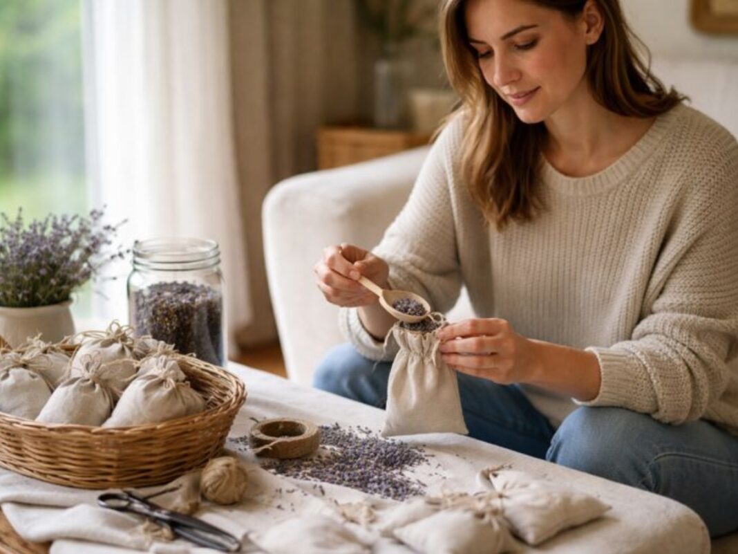 DIY σακουλάκια λεβάντας για ντουλάπες και παπούτσια