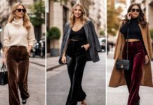 Βελούδινα παντελόνια: Συνδύασέ τα για όλες τις ώρες της ημέρας