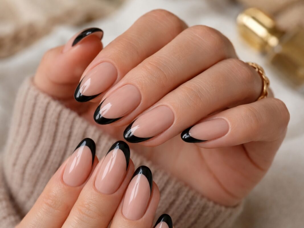 Μαύρο γαλλικό μανικιούρ: 3 ιδέες black french που δείχνουν κομψές και μοντέρνες