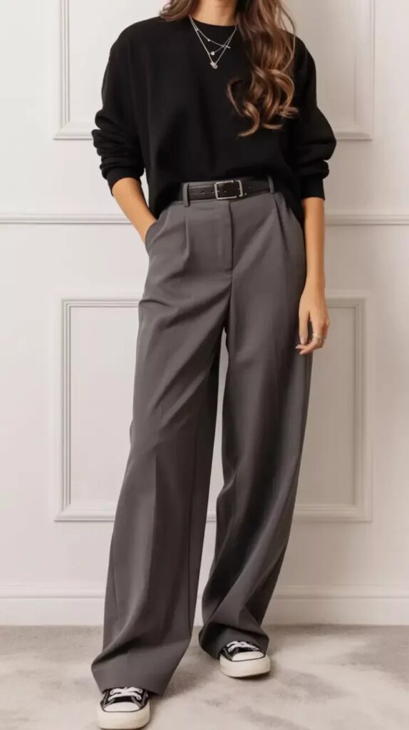 Το παντελόνι με ίσια γραμμή είναι η λύση για τα πρωινά που δεν έχεις χρόνο να σκεφτείς