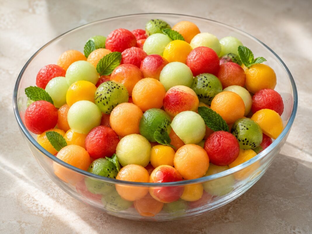 Dot fruit salad: Πώς θα φτιάξεις το πολύχρωμο μπολ χωρίς να λιώσουν τα φρούτα Dot fruit salad: Πώς θα φτιάξεις το πολύχρωμο μπολ χωρίς να λιώσουν τα φρούτα