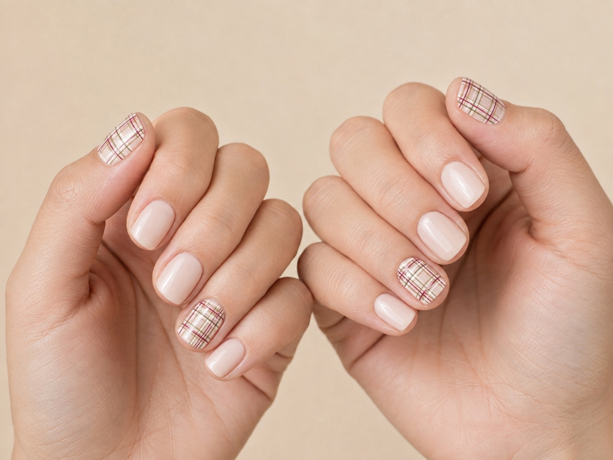 Plaid accent nails: Πώς να φορέσεις το καρό χωρίς να «βαρύνεις» το μανικιούρ