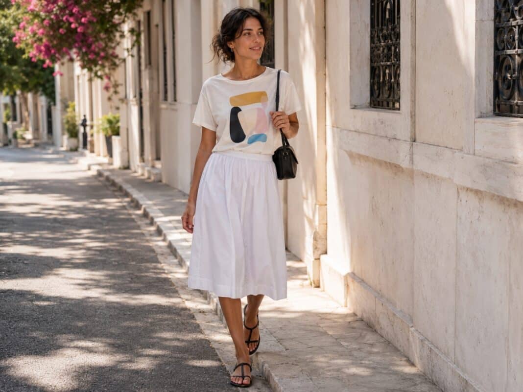 Graphic T-shirt τον Αύγουστο: 5 δροσερά σύνολα χωρίς τζιν Graphic T-shirt τον Αύγουστο: 5 δροσερά σύνολα χωρίς τζιν