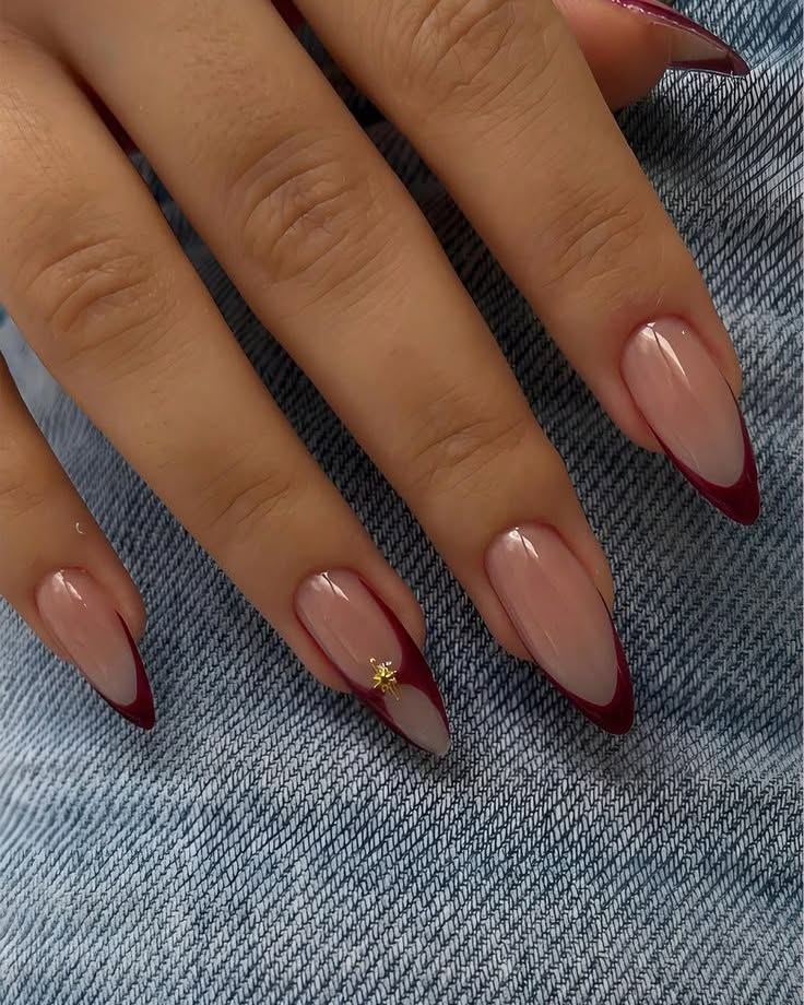 Burgundy outline French: 12 ιδέες για γαλλικό με διπλό περίγραμμα και καθαρό κενό
