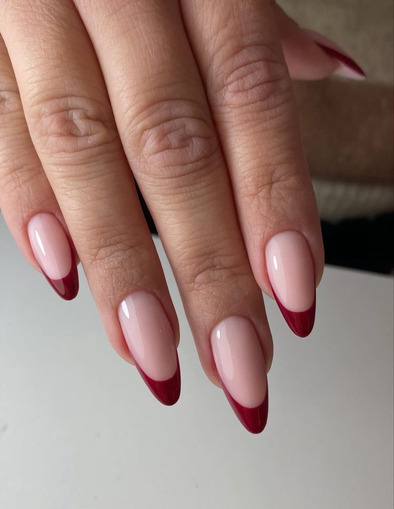 Burgundy outline French: 12 ιδέες για γαλλικό με διπλό περίγραμμα και καθαρό κενό