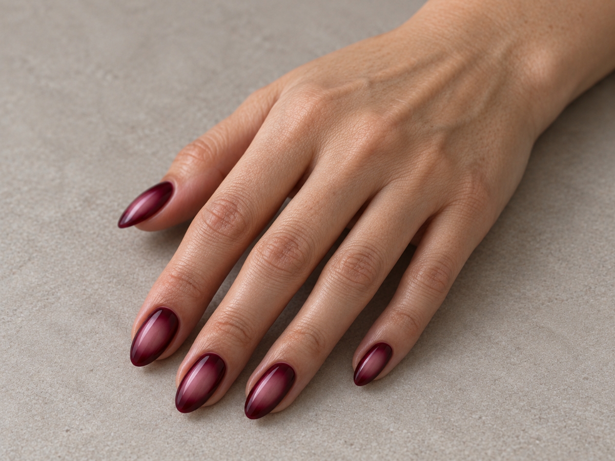 Dark aura nails: 12 σκούρα ντεγκραντέ με φωτεινό κέντρο για νύχια με βάθος